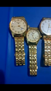 PROMO JAM TANGAN MURAH PRIA DAN WANITA RANTAI GOLD/TANGGAL AKTIF(COD)