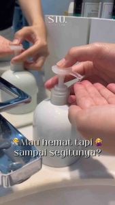 Tempat Sabun Busa Keramik Porcelain Finish Karet Rubber Foam Pump Soap Dispenser