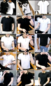 KAOS KERAH PRIA DEWASA / KAOS POLO SHIRT PRIA LENGAN PENDEK KERAH KOMBINASI TERLARIS MOTIF V3RC453