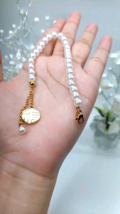 Xp.id - Gelang Titanium Mutiara Putih Elegant Korean Style