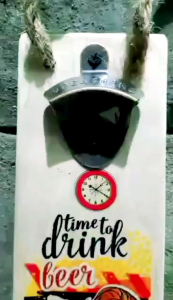 Bottle Opener with Print Wall Hanging Decor