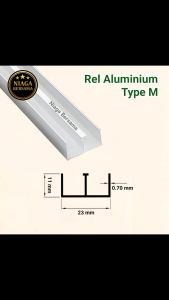 Rel Aluminium M Etalase 2 Jalur Kolong Dapur Showcase Sliding Kitchen Set