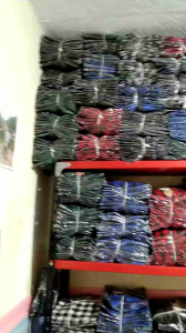 Kemeja Salur Pria Rayon Strip Lengan Pendek - Kemeja Bergaris Pria