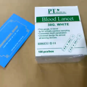 Hộp 100 kim chích lấy máu PT Medical (kim dẹp) thử đường huyết tại nhà