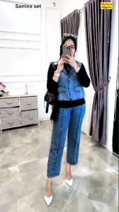 READY SAMIRA SET CELANA SET ROMPI JEANS