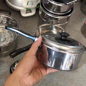 PANCI MASAK INDOMIE / REBUS AIR TUTUP STAINLES 16cm MURAH COD LARIS CUCI GUDANG
