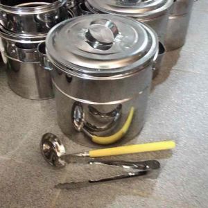 Dandang Bakso Mini Stainles 20cm Lengkap Centong Capit