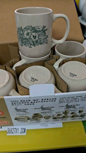 Cawan Kopitiam Asoga Teh Tarik Mug 290ml Coffee Tea Cup Set Vintage 6pcs Lead Free Tahan Panas Heat Resistant Microwaveable Ceramic Retro Tall Mugs