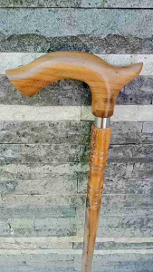 Tongkat jalan kayu kelor Jawa motif cula profil spesial R22