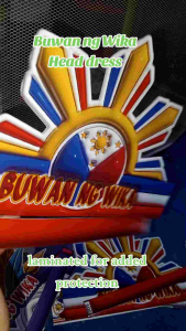 ASEAN United Nation 3D PRINT EFFECT Headdress LAMINATED