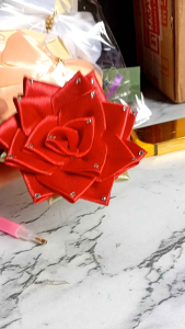 elegant rose hair clip 8cm hair accessories  for women and kids