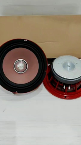 ลำโพงเสียงกลาง 8" เฟสปลั๊ก โครงหล่อ สีแดง แม่เหล็ก140/20/52 รับประกันคุณภาพเสียง