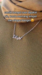kalung nama titanium anti karat anak dewasa kalungnama aksesoris wanita necklace titanium aksesoris fashion