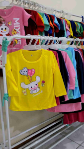 Kaos anak perempuan usia 1-12 tahun motif cinnamorol lengan panjang