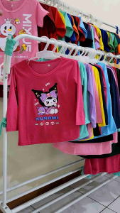 Kaos Anak Perempuan Lengan Panjang Motif Kuromi 1-12 Tahun