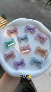 (มี 8 สี) ป้ายชื่อสัตว์เลี้ยง ป้ายชื่อแมว ป้ายชื่อหมา ป้ายชื่อเรซิ่น ใส่ชื่อ+เบอร์โทรได้