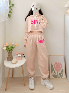 ESTER (BINI) HOODIE CROP/JOGGER TERNO (FREESIZE SMALL TO LARGE FIT) BY: JLC