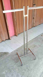 gawangan baju 2 arah paten crome