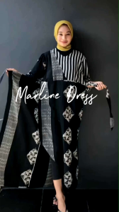 MARLINE DRESS TENUN BLACK COUPLE SET