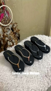 Sandal Cowie Diamond - Sandal Jepit Wanita - Sandal Wedges Kekinian - Sandal Cewek Fashion