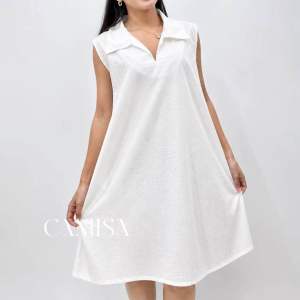 PLUS Celina (L-2XL) Collared Sleeveless Dress with Pocket