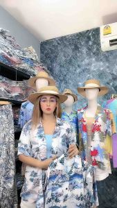 เสื้อฮาวาย เสื้อฮาวายญี่ปุ่น เสื้อครอบครัว เสื้อเชิ้ตวินเทจ บลูฮาวาย 2022