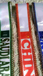 ONHAND UNITED NATION PREMIUM SASH WITH TRIMMINGS OR LINING AND FREE MINI FLAGLET