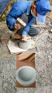 cối đá xanh nguyên khối được làm hoàn toàn bằng đá xanh tự nhiên giúp chiếc cối vững chắc bền vĩnh cửu