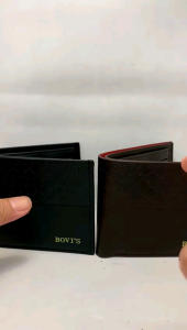 Dompet Pria Dewasa Model Lipat Logo BOVIS Keren Terbaru Bahan Kulit PU Premium