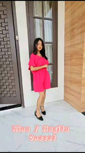 Oneset Nagita Pendek Setelan Nagita Hotpans Crinkle Airflow