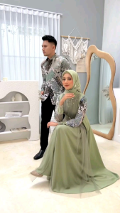 KEMEJA BATIK PRIA LENGAN PANJANG BATIK PREMIUM BATIK PRIA MOTIF KASTA SAGE GREEN KHARISMA BATIK