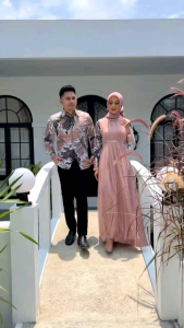 KEMEJA BATIK PRIA LENGAN PANJANG BATIK PREMIUM BATIK PRIA MOTIF KASTA ROSE GOLD KHARISMA BATIK