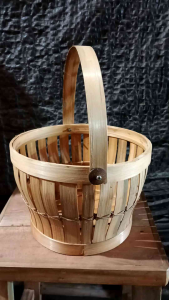 Keranjang ember - ember bambu - ember bambu tangkai - ember bambu diameter  25 cm