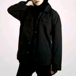 Jaket Kemeja Semi Parka Wanita S - XXXXXL Trucker Jumbo
