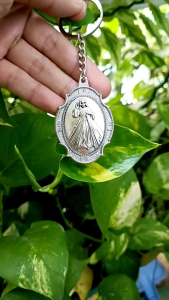 Móc khoá inox cao cấp Ý hình Chúa thương xót quà tặng công giáo