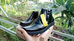 Sepatu Dinas PDH KANTORAN SOL DATAR KULIT