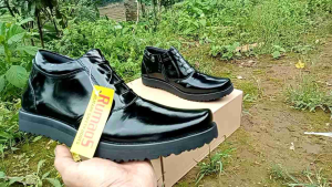 sepatu PDH DINAS KANTORAN TNI POLRI SECURITY KULIT KILAP