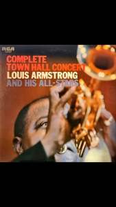 [ แผ่นเสียง Vinyl LP ] Artist : Louis Armstrong And His All-Stars Album :  Complete Town Hall Concert Cover : VG++ Disc : NM Manufactured : Japan Released :  1977 Price : 1150