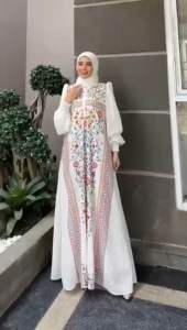 SPASSY | Jordhan Set Hijab Gamis Muslimah Terbaru / Gamis Set Kondangan Pesta Bahan Ceruty Motif Ld 120