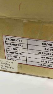 1ม้วน JIS (โรงงาน อุลตร้าคอร์ Ultracore) ตะกั่วบัดกรี ของแท้ ขนาด 1mm 2เมตร Alloy 40/60 ตะกั่ว บัดกรี ขด2เมตร 2M