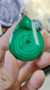 Natural South Africa High Grade Malachite Crystal Pendant MP19 #supercrystal #MalachiteCrystal