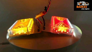 Lampu Led Samping Bak Truk Variasi 24volt Model Kotak 30Led Sein Running Light Waterside