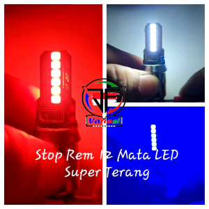 Lampu Stop Rem Belakang LED 12 Mata Super Terang Mode Standy Diam dan Rem Kedip 12 Volt DC Universal Bisa Untuk Motor dan Mobil