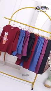 CATCUP SET KIDS (3THN-13THN) CELANA CARGO CRINKLE PRINTING | SETELAN ANAK KEKINIAN & REMAJA KOMBINASI