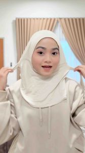 ALAYNA Inner Neck Bertali | Scarf Anak Tudung Ninja Stretchable Iner Tali Turtle Tutup Leher Murah Skaf Tie Back Ikat