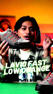 Lavio Fast Low Orange Sepatu Gunung Pria Wanita Outdoor Hiking Trekking Advanture Anti Slip