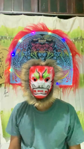 Mainan Anak Topeng Reog Lampu LED Ponorogo Original