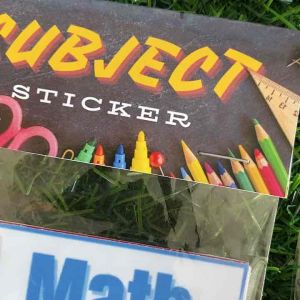 SUBJECT STICKERS FOR NOTEBOOK 8pcs SKIEGE