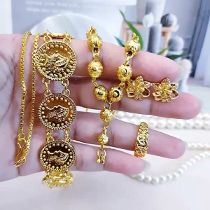 Xuping Set Perhiasan Wanita Warna Emas 24K Xds159b