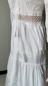 91170 Ayunda Tiered Boho Maxi Dress Gaun Putih Natal